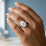 Modern Lab-Grown Pear Diamond Ring
