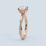 Lab-Grown Diamond Ring with Twisted Shank