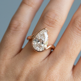 Modern Lab-Grown Pear Diamond Ring