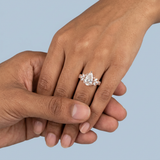 Floral Elegance: Pear Brilliant Cut Lab-Grown Diamond Ring