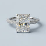 Hidden Halo Radiant Cut Diamond Engagement Ring
