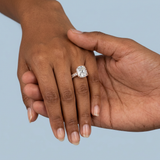 Unforgettable Sparkle: Three Row Pave Cushion Lab-Grown Diamond Ring