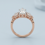 Floral Elegance: Pear Brilliant Cut Lab-Grown Diamond Ring