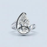 Modern Lab-Grown Pear Diamond Ring