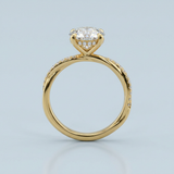 Lab-Grown Diamond Ring with Twisted Shank
