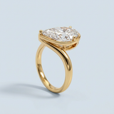 Modern Lab-Grown Pear Diamond Ring