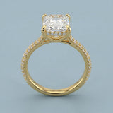 Hidden Halo Radiant Cut Diamond Engagement Ring