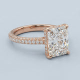 Hidden Halo Radiant Cut Diamond Engagement Ring