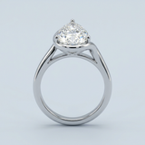 Modern Lab-Grown Pear Diamond Ring