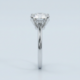 Cathedral Hidden Halo Round Cut Diamond Ring