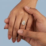 Modern Lab-Grown Pear Diamond Ring