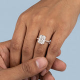 Hidden Halo Radiant Cut Diamond Engagement Ring