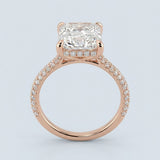Hidden Halo Radiant Cut Diamond Engagement Ring