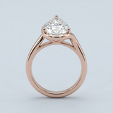Modern Lab-Grown Pear Diamond Ring