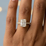 Hidden Halo Radiant Cut Diamond Engagement Ring
