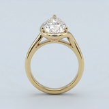 Modern Lab-Grown Pear Diamond Ring