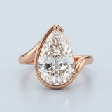 Modern Lab-Grown Pear Diamond Ring