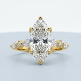Lab-Grown Diamond Marquise Engagement Ring with Accents