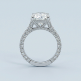 Unforgettable Sparkle: Three Row Pave Cushion Lab-Grown Diamond Ring