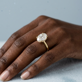 Exquisite Oval Cut Diamond Solitaire with Hidden Halo