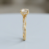 Lab-Grown Diamond Ring with Twisted Shank