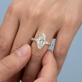 Lab-Grown Diamond Marquise Engagement Ring with Accents