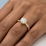 Lab-Grown Diamond Ring with Twisted Shank