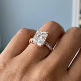 Hidden Halo Radiant Cut Diamond Engagement Ring
