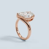 Modern Lab-Grown Pear Diamond Ring