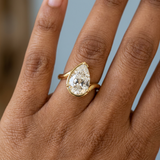 Modern Lab-Grown Pear Diamond Ring