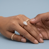 Modern Lab-Grown Pear Diamond Ring