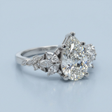 Floral Elegance: Pear Brilliant Cut Lab-Grown Diamond Ring