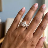 Floral Elegance: Pear Brilliant Cut Lab-Grown Diamond Ring
