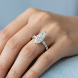 Lab-Grown Diamond Marquise Engagement Ring with Accents