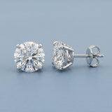14K Gold, 3+ Carat Elegance: DEF VS1 Studs