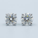 14K Gold, 3+ Carat Elegance: DEF VS1 Studs