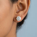 14K Gold, 3+ Carat Elegance: DEF VS1 Studs