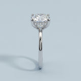 Solitaire Inspired Hidden Halo Cushion Brilliant Cut