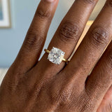 Solitaire Inspired Hidden Halo Cushion Brilliant Cut