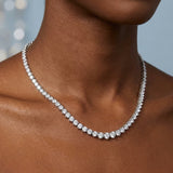 Riviera Diamonds Necklace 14K White Gold - EF VS2 8.3 CTW