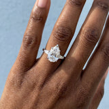 Elysia Pear Cut Diamond Three-Stone Ring 3.00 + ct, E/VS