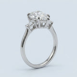 Elysia Pear Cut Diamond Three-Stone Ring 3.00 + ct, E/VS