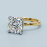 Solitaire Inspired Hidden Halo Cushion Brilliant Cut