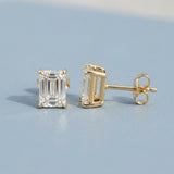 1.1 ct Emerald Cut Lab Grown Diamond Stud Earrings