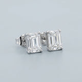 1.1 ct Emerald Cut Lab Grown Diamond Stud Earrings