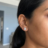 1.1 ct Emerald Cut Lab Grown Diamond Stud Earrings