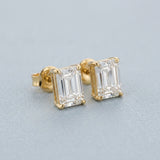 1.1 ct Emerald Cut Lab Grown Diamond Stud Earrings