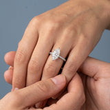 Marquise Hidden-Halo French Pavé Ring Setting