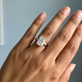 Radiant Four-Prong Two-tone Basket Solitaire Ring Setting