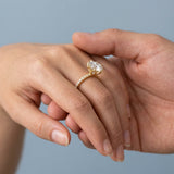 Round Petal Pavé Lab-Grown Diamond Ring — 2.00 ct Centre Minimum